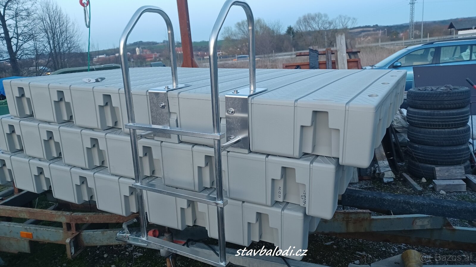 Schwimmsteg, Schwimmkörper zum Bau eines Schwimmstegs M25A/B