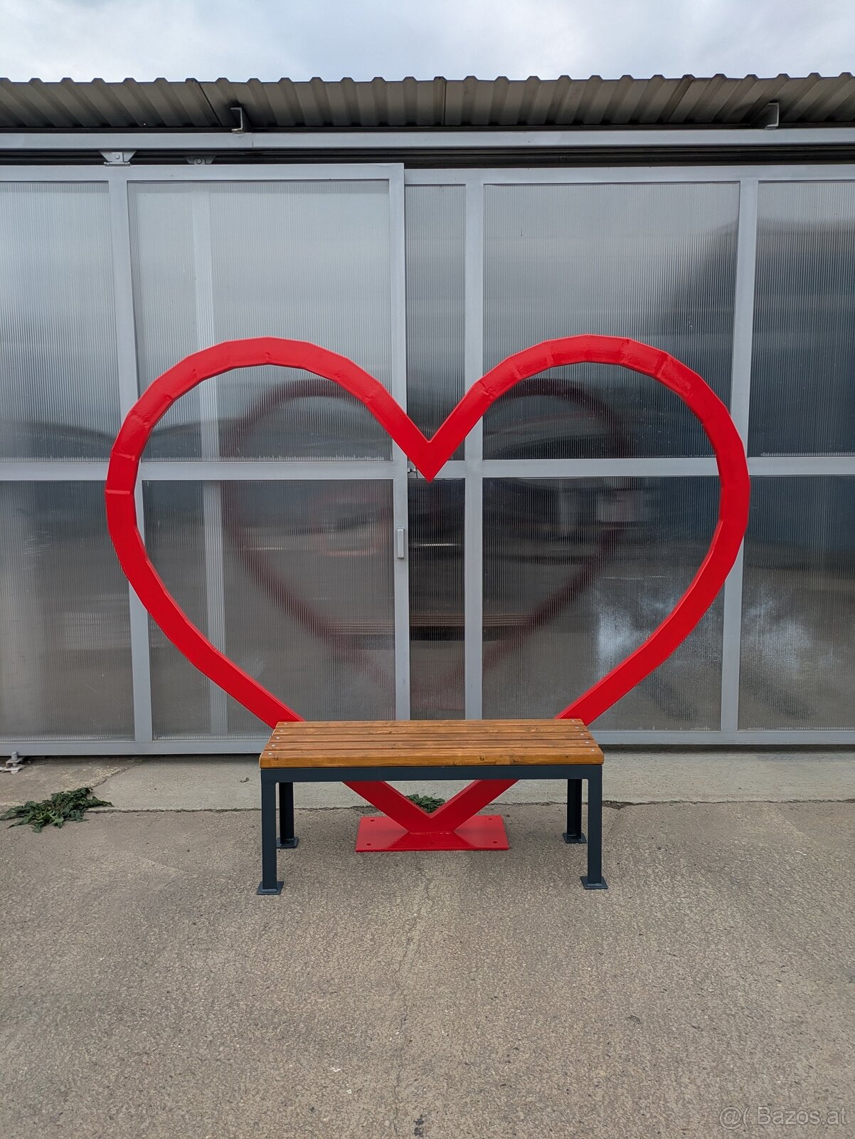 ❤️ Metallherz mit Sitzbank – Fotopoint / Dekoration – JKL