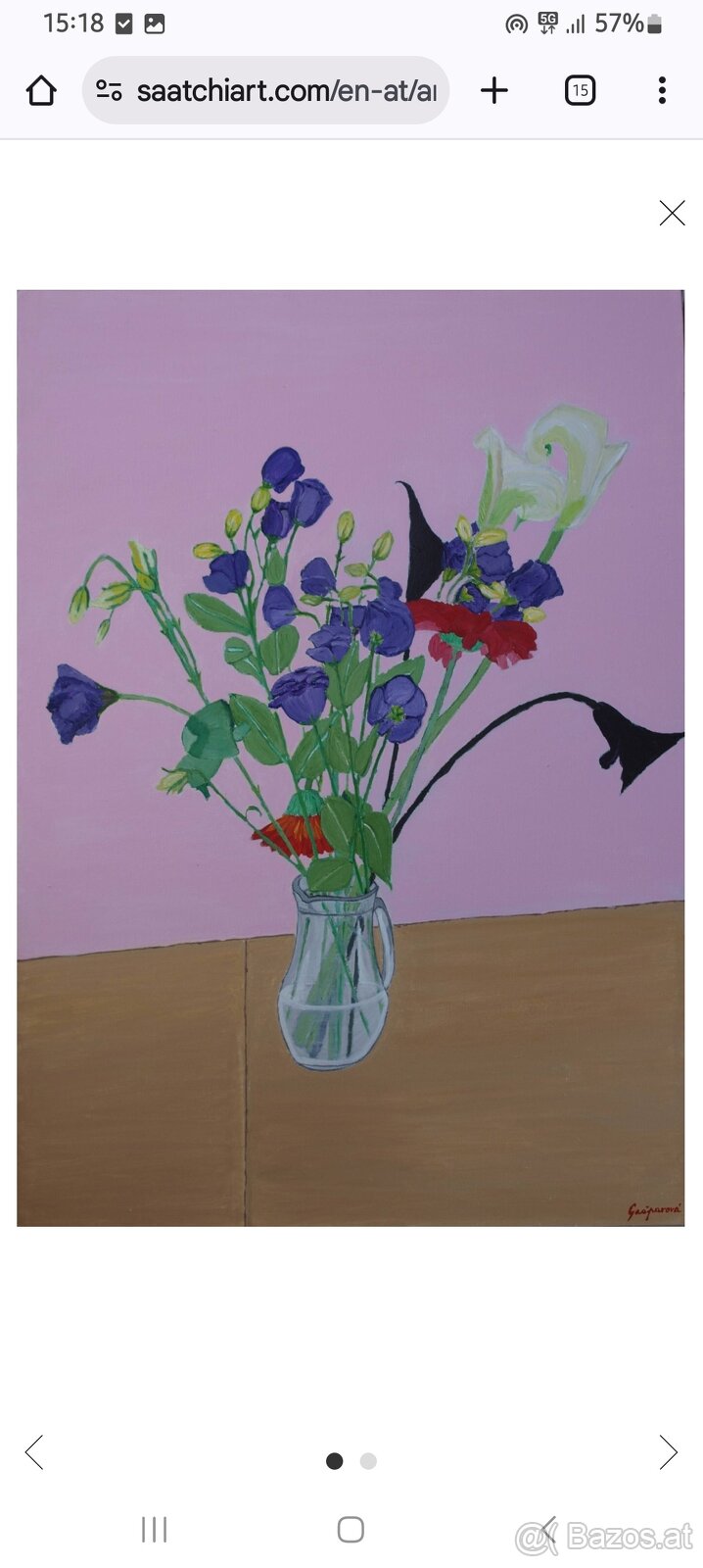Modernes Stillleben mit Blumen