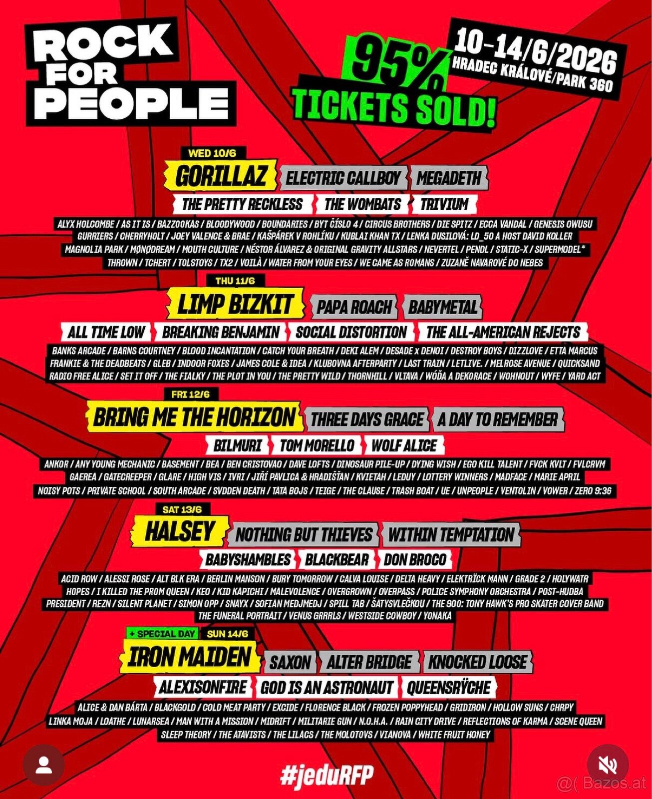 Rock for People 3 Day (without sunday) Cz