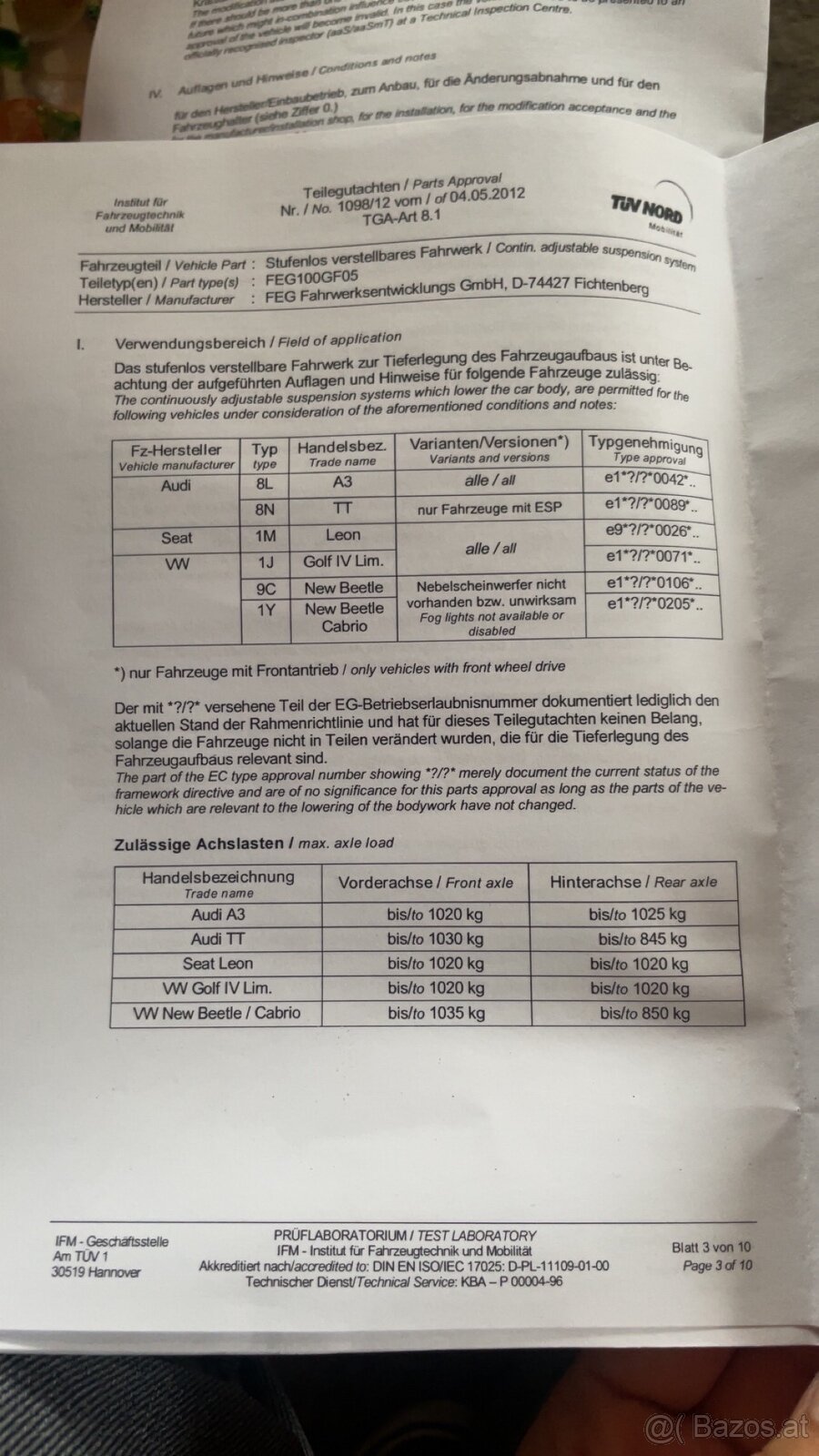 Vogtland Gewindefahrwerk