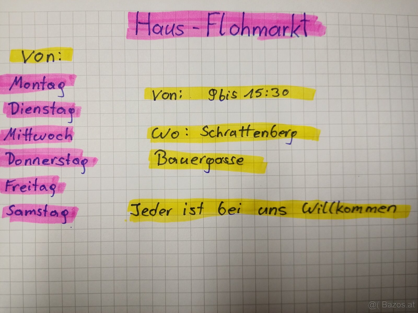 Haus -Flohmarkt