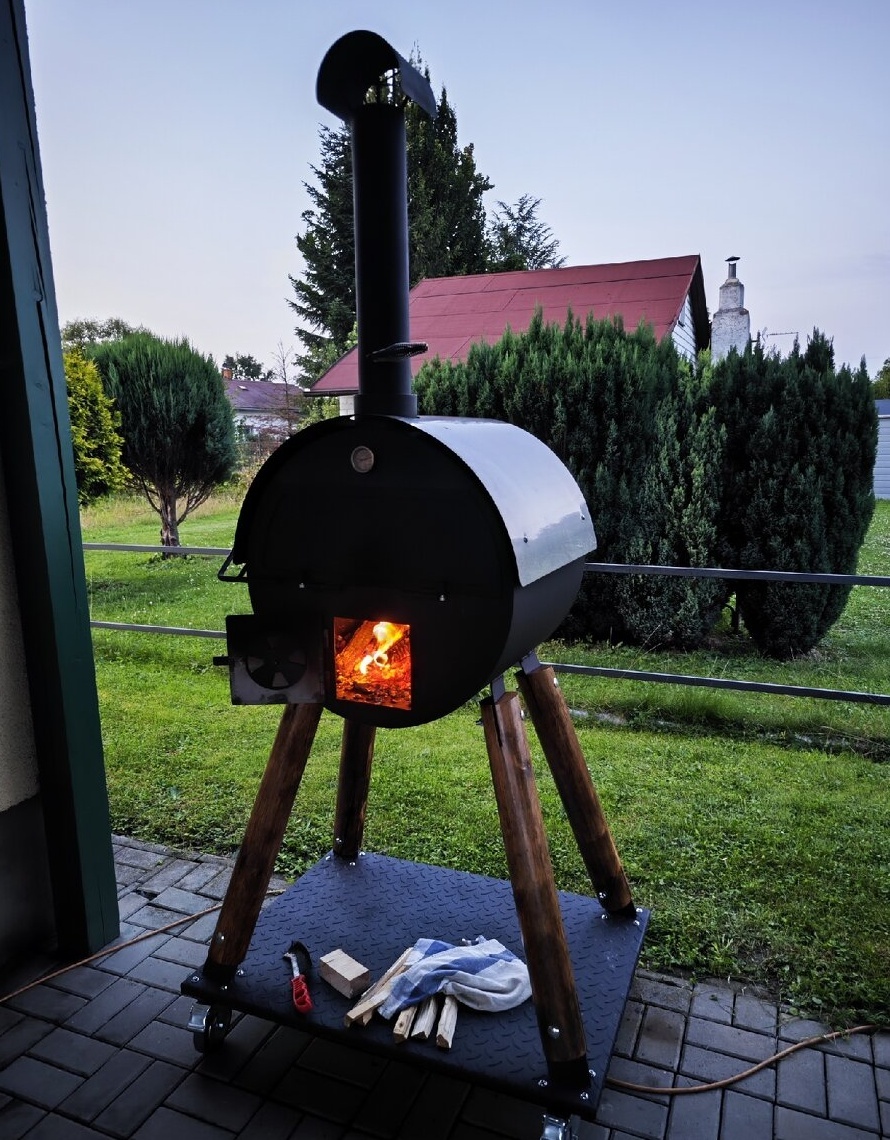 Pizzaofen / Brotofen, 60 × 40 cm, 110 kg, mit Thermometer