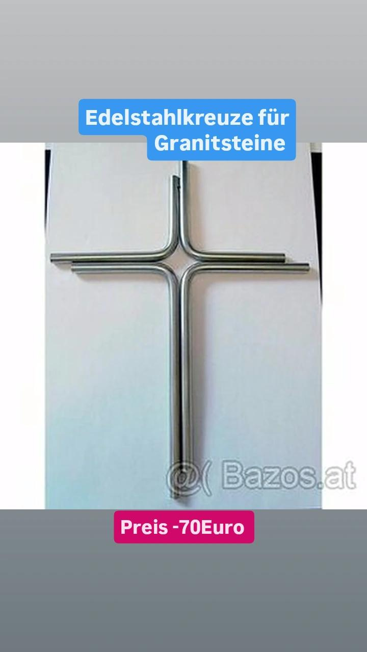 Edelstahlkreuze für Granitsteine