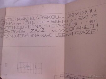 HUBERT GESSNER- Architekt Plány- Pekárna Fr.ODKOLEK Vysočany - 10