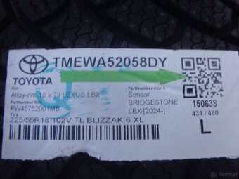 225/55R18 Lexus LBX neue Winterradsatz inkl. RDKS senz. - 11