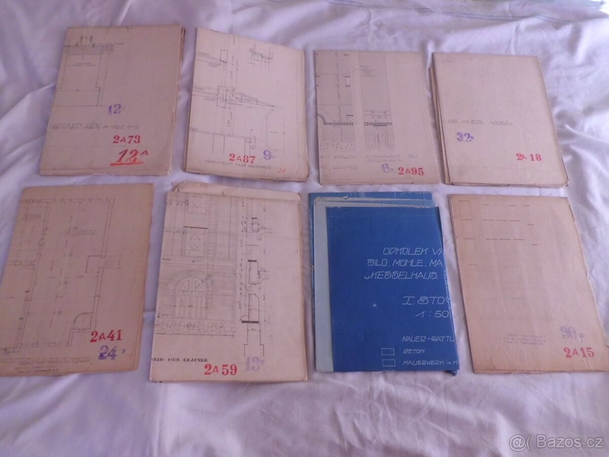 HUBERT GESSNER- Architekt Plány- Pekárna Fr.ODKOLEK Vysočany - 14