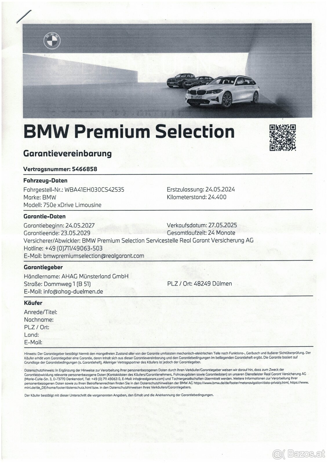 Ich verkaufe einen BMW 750e xDrive, Garantie bis 2029, MwSt. - 16