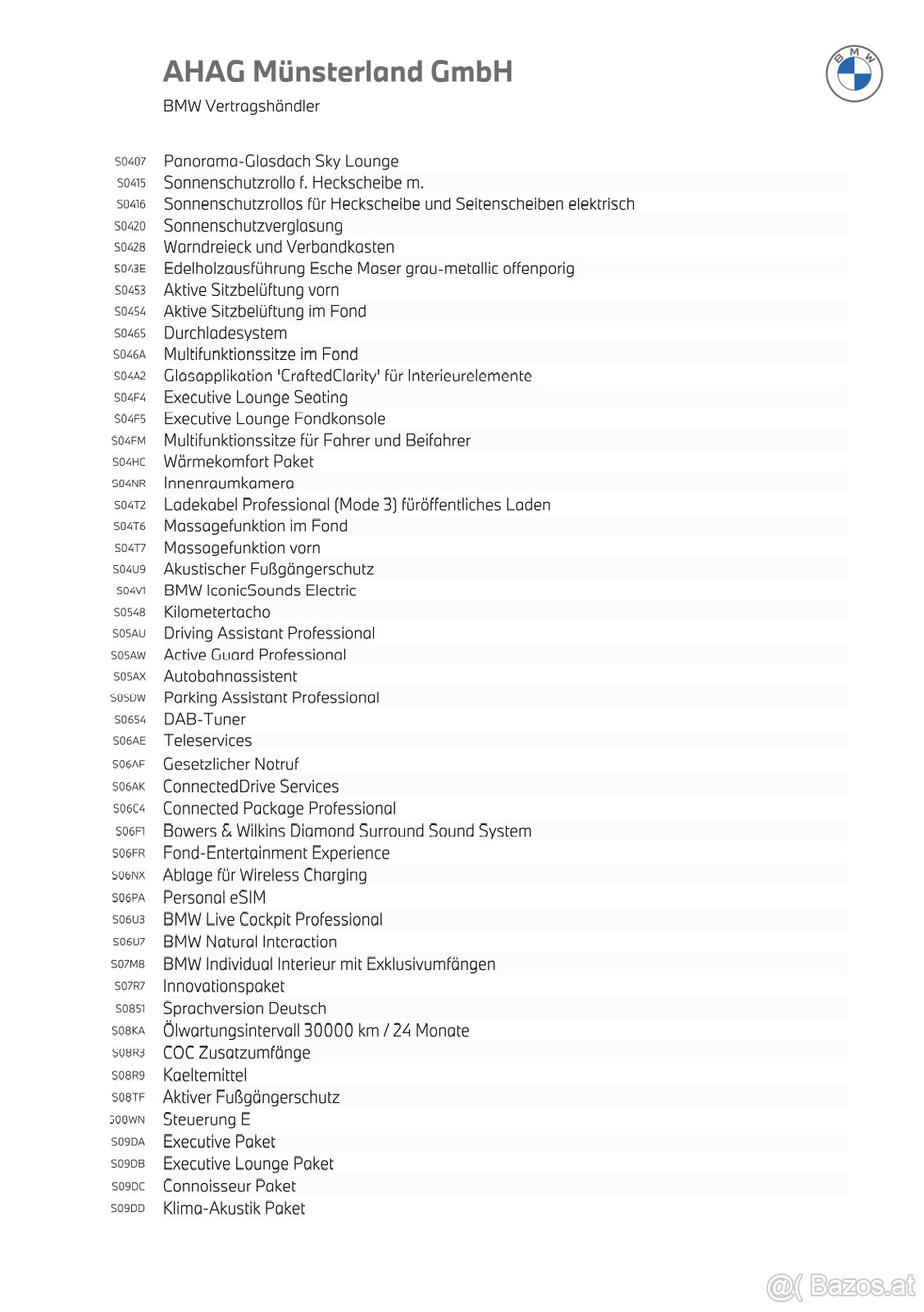 Ich verkaufe einen BMW 750e xDrive, Garantie bis 2029, MwSt. - 17