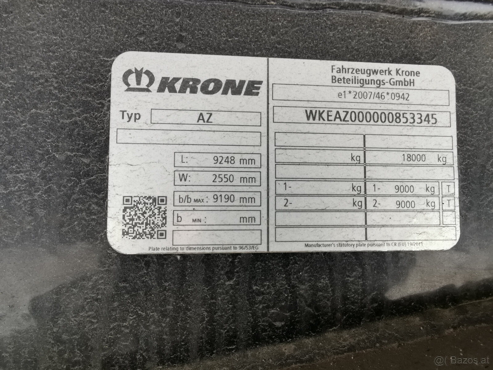 Pritschenanhänger KRONE AZ - 17