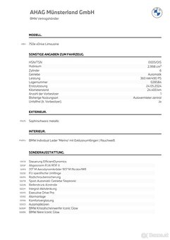 Ich verkaufe einen BMW 750e xDrive, Garantie bis 2029, MwSt. - 19