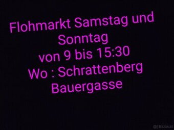 Flohmarkt  Samstag und Sonntag