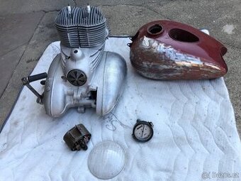 Jawa 250 Pérák FJ (1947) mit Original-Typenschein + Ogar 350