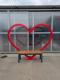 ❤️ Metallherz mit Sitzbank – Fotopoint / Dekoration – JKL