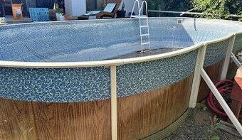 Komplett Pool Azuro Vario V7 7,3 × 3,7 × 1,2 m inkl. Zubehör