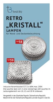 Angebot von Retro-Kristalllampen