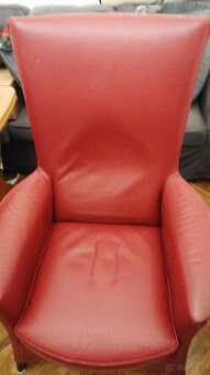 Original Wittmann Designfauteuil • Bordeauxrot