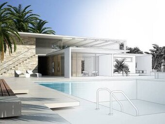 Reihenhausbau mit Pool