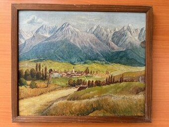 Bild der Alpen, Ölgemälde 28x34