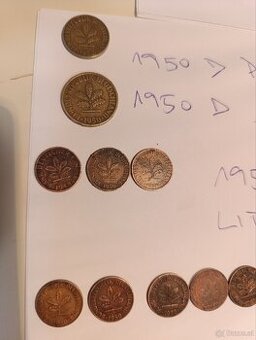 1 Pfeennig 1950 .10 Pfeennig,5 Pfeennig1948/9