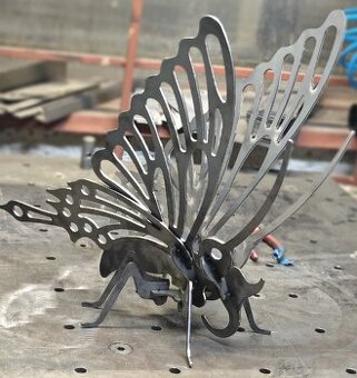 Metall-Schmetterling - Dekoration, Höhe 45 cm - stehend - Ve