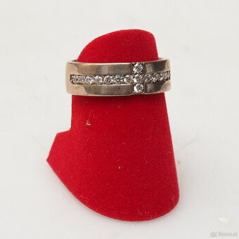 Bandring mit Zirkonia, Silber 925, Grösse 61, (InnenDM 19,4