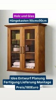 Holz -Glasschränkebau Tischlerei