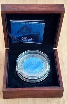5 oz Titanic Silbermünze in Antik-Optik, Auflage 49 Stück