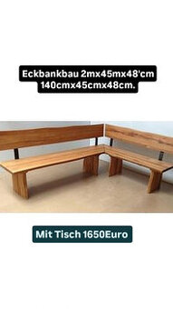 Eckbankbau mit Tisch