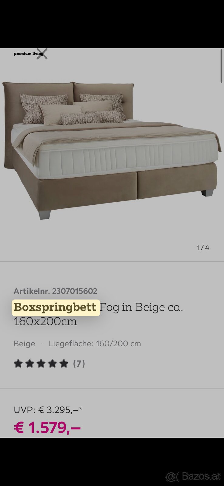 Boxspringbett 160/200 - 2