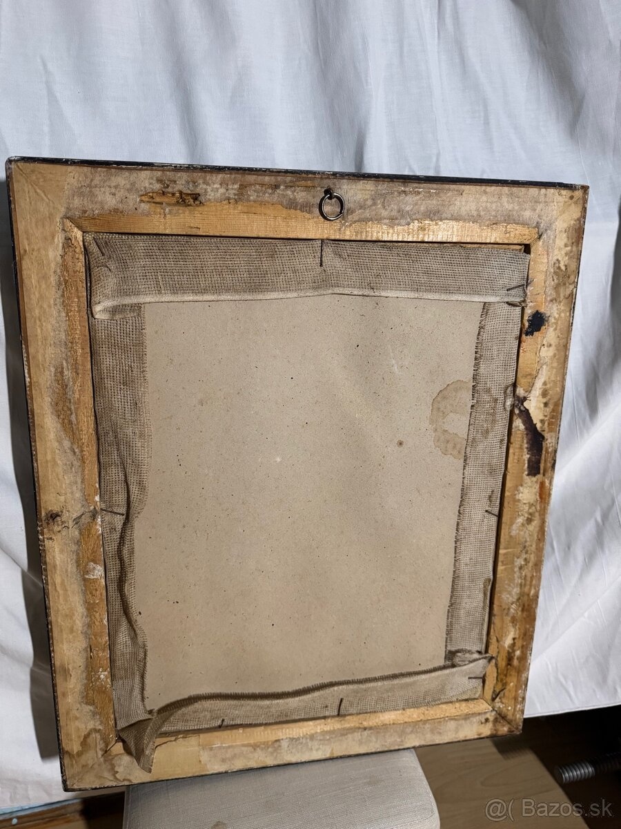 Heiliger Josef mit dem Jesuskind – gerahmtes Bild (1950-60, - 2