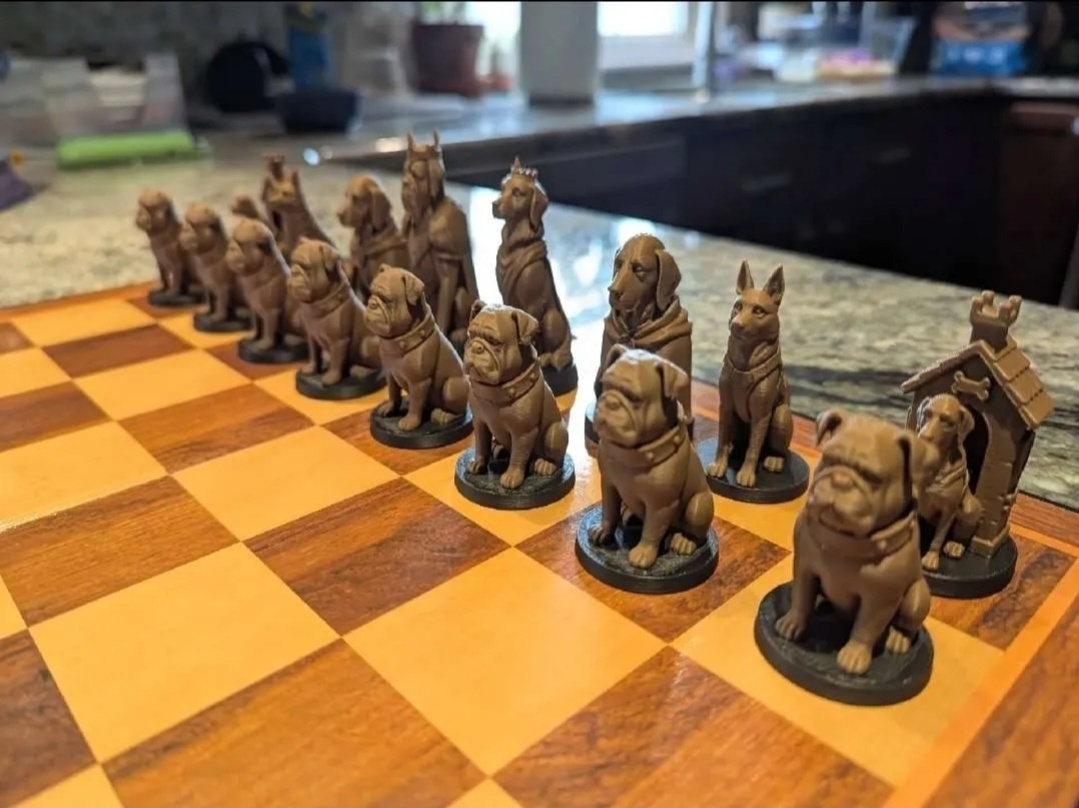 Schachspiel Hunde gegen Katzen - 2