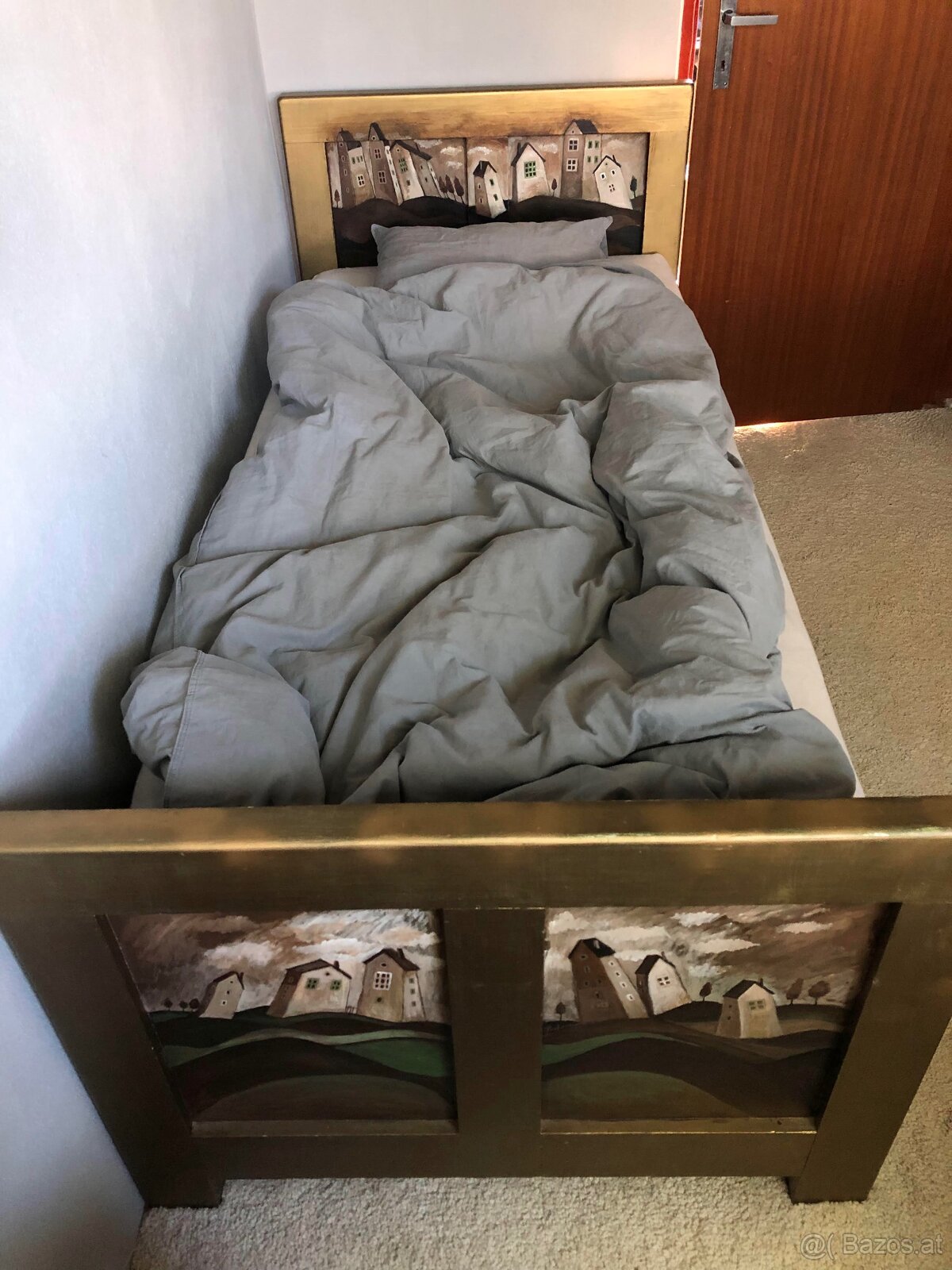 Secesná posteľ 90x200cm - 2