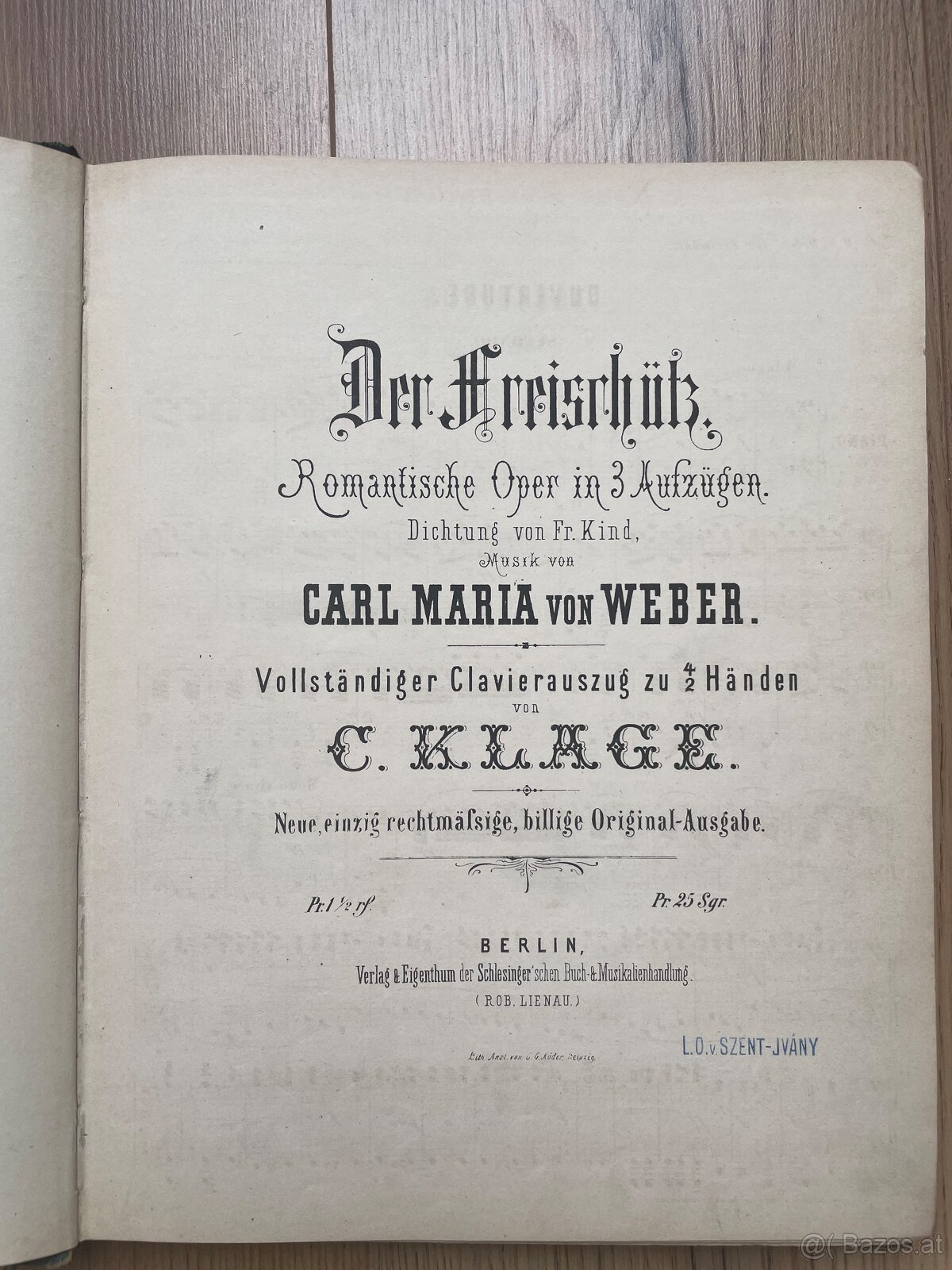 Historische Noten – Carl Maria von Weber: Der Freischütz - 2