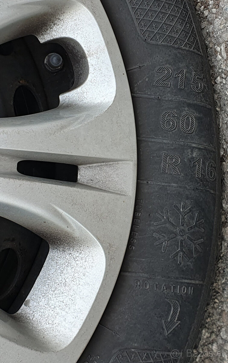 Alufelgen mit alte Winterreifen - 215/60 R 16 H - 2