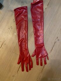 dpois Wetlook Handschuhe Lack, rot, Einheitsgröße - 2