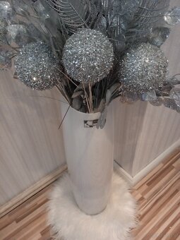 Bodenvase mit Glitzerblumen - 2