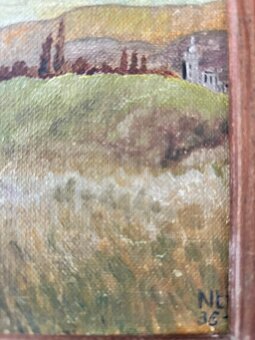 Bild der Alpen, Ölgemälde 28x34 - 2