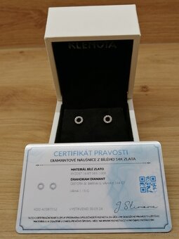 Diamant Ohrringe aus Weißgold KLENOTA - 2