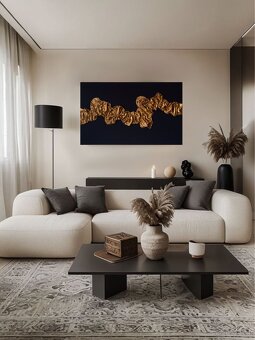 Abstraktes 3D-Bild (Covered in Gold) Amaje Art – Bilder - 2