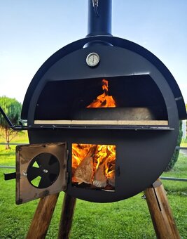 Pizzaofen / Brotofen, 60 × 40 cm, 110 kg, mit Thermometer - 2