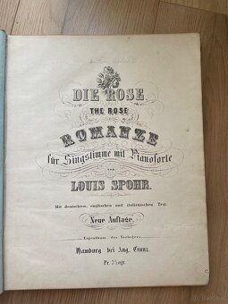 Historischer Notenband – Deutsche Lieder II – „Die Rose“ – R - 2