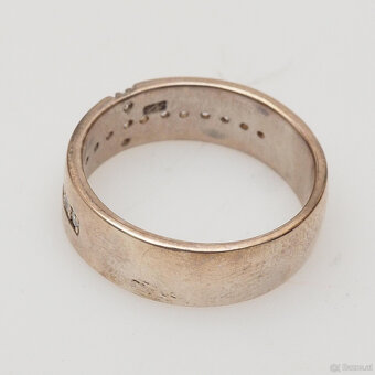 Bandring mit Zirkonia, Silber 925, Grösse 61, (InnenDM 19,4 - 2