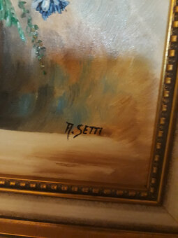 Stilleben Ölgemälde "Mohnblumen" von Anita Setti, signiert - 2