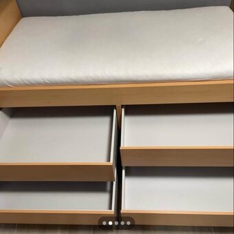 Hochbett mit 4 Schubladen und Matratze - 2