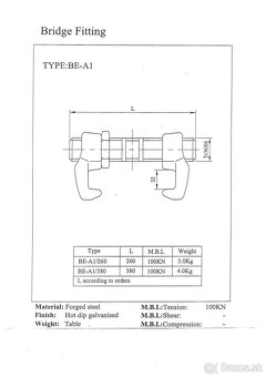 Brückenkupplung für Seecontainer (BRIDGE FITTING 260 mm) - 2