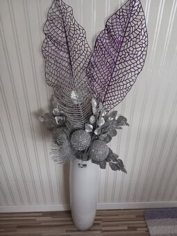 Bodenvase mit Glitzerblumen - 2