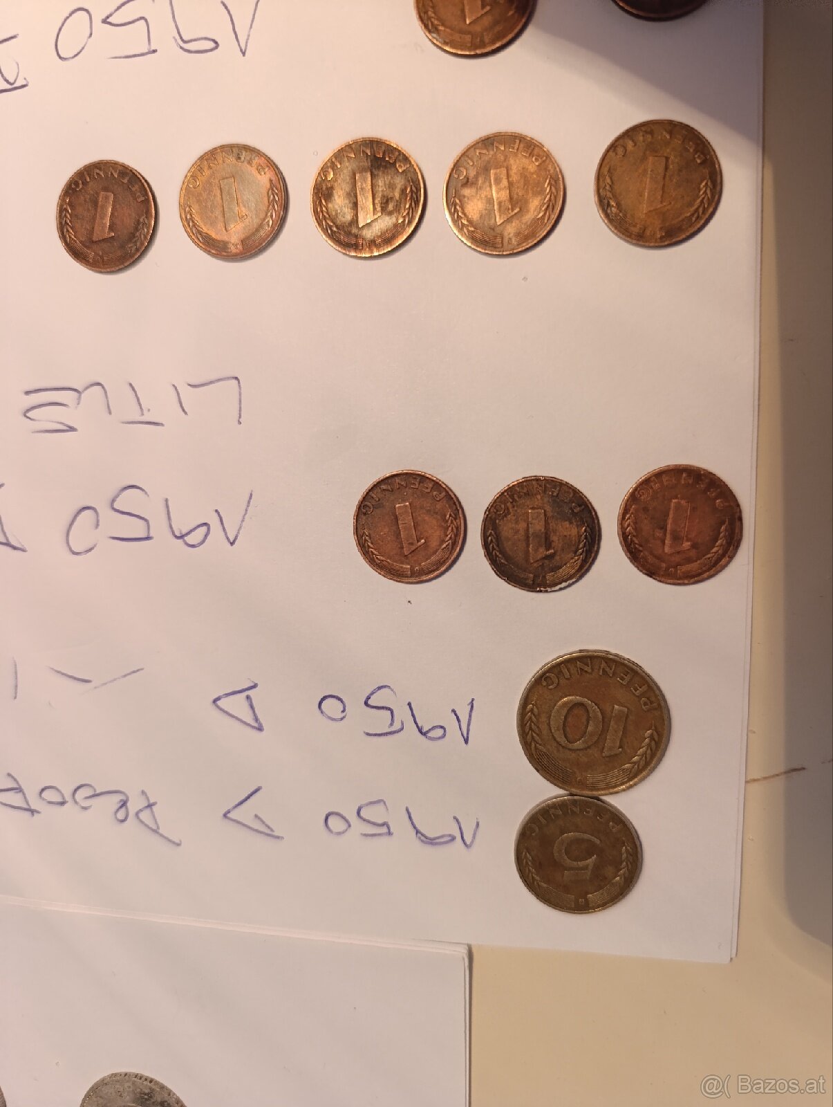 1 Pfeennig 1950 .10 Pfeennig,5 Pfeennig1948/9 - 3