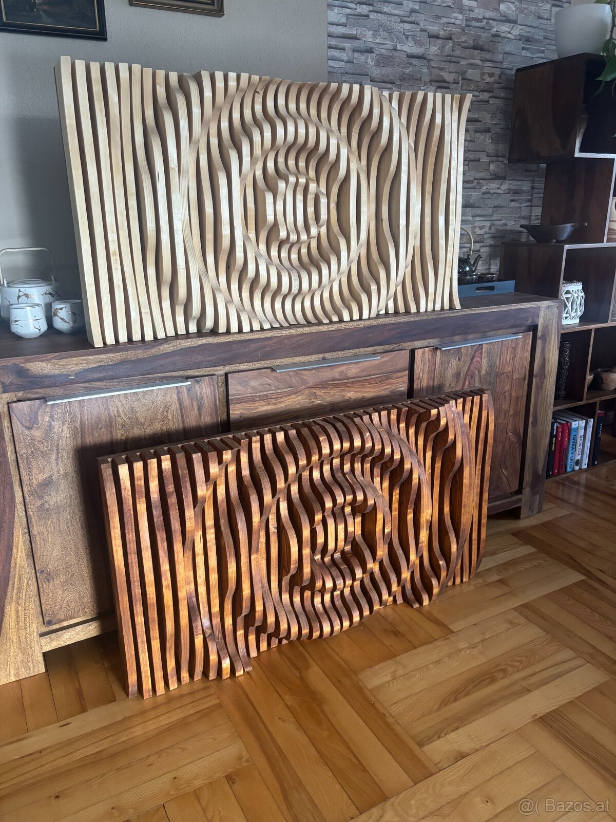 Handgemachtes Holzbild – Moderne 3D Wanddekoration - 3