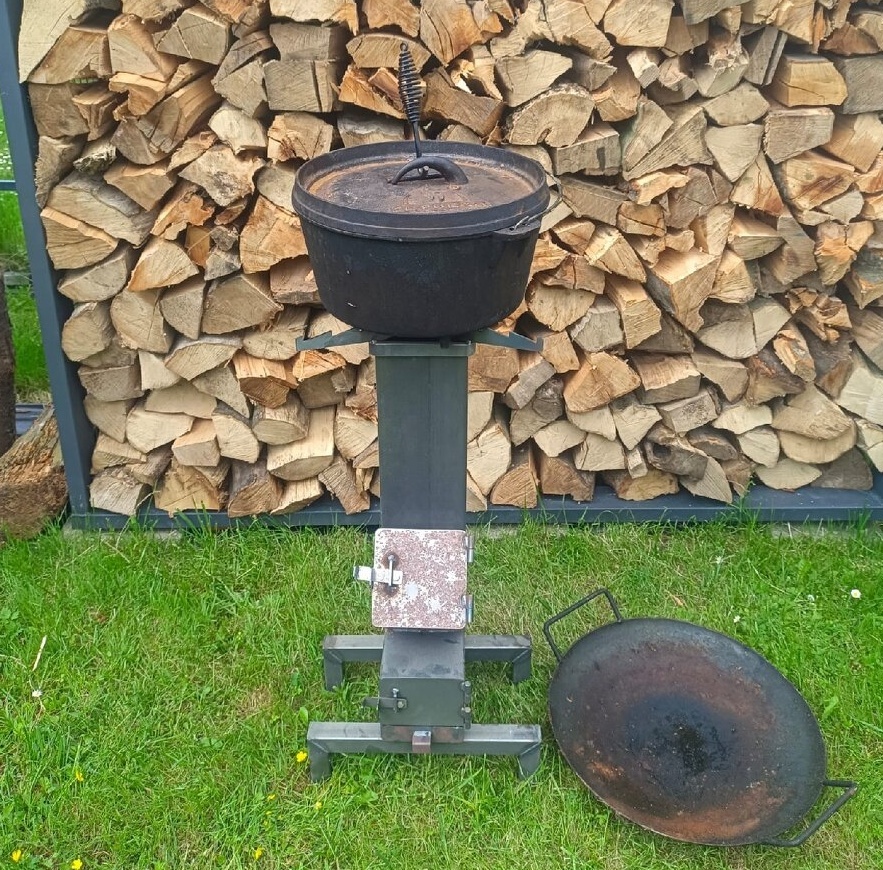 Raketenofen / Turboofen – Campingkocher + Grill, Gusseisen - 3